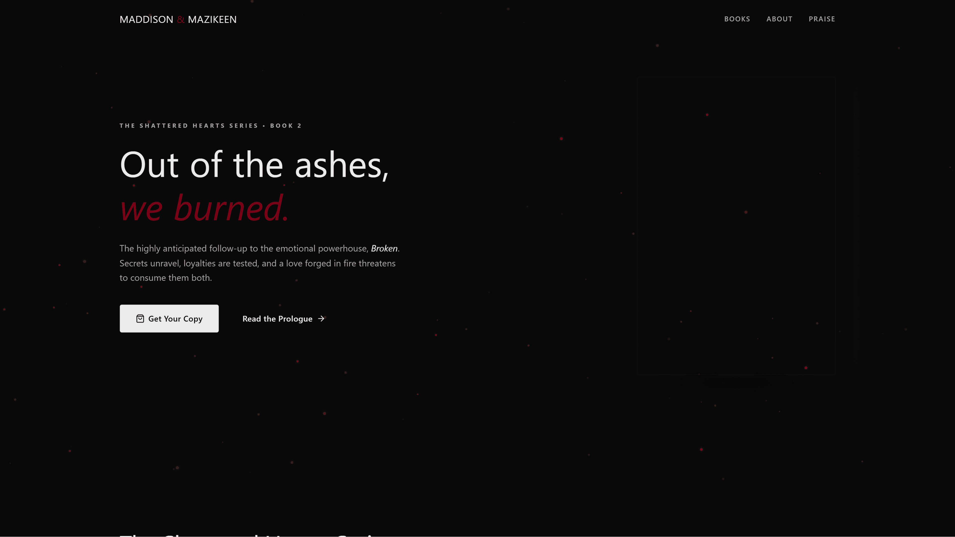 Screenshot of Maddison & Mazikeen Author Platform