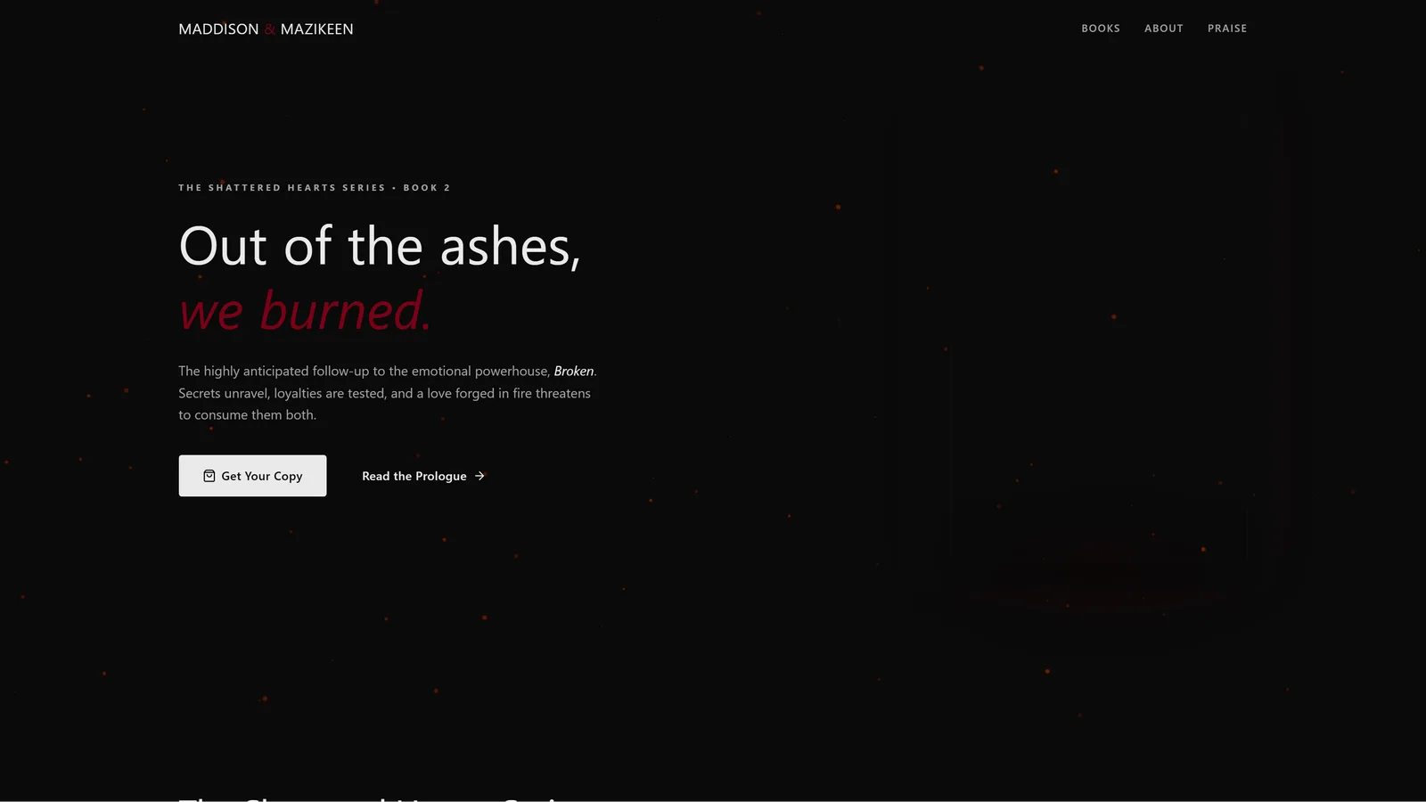Screenshot of Maddison & Mazikeen Author Platform