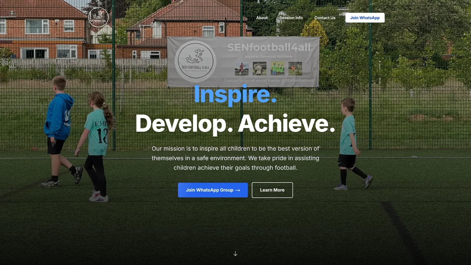 Screenshot of SEN Football 4 All Website